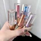 SHAQINUO Glittering Mirror Lip Glaze Set, Watery Shimmering Light Lip Gloss Makeup 6 Color, Hydrating Moisturizing, Long Lasting