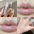 SHAQINUO Glittering Mirror Lip Glaze Set, Watery Shimmering Light Lip Gloss Makeup 6 Color, Hydrating Moisturizing, Long Lasting