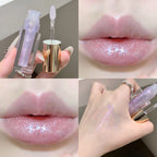 SHAQINUO Glittering Mirror Lip Glaze Set, Watery Shimmering Light Lip Gloss Makeup 6 Color, Hydrating Moisturizing, Long Lasting