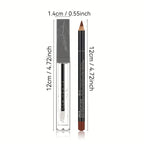 2 in 1 Lip Liner and Lip Oil Set, Gradient Lip Makeup Kit, Nourishing Lip Oil with Precise Lip Contour Pencil, Soft Ombre Lips,