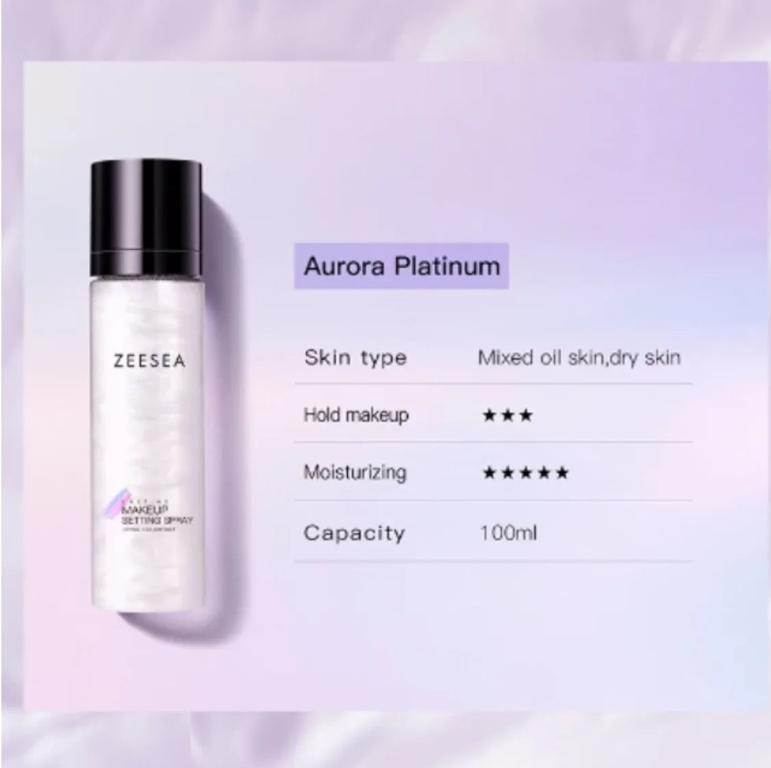 ZEESEA Milky Way Matte Makeup Setting Spray Moisturising Lotion Moisturising Oil Control Long Lasting Makeup Quick Setting