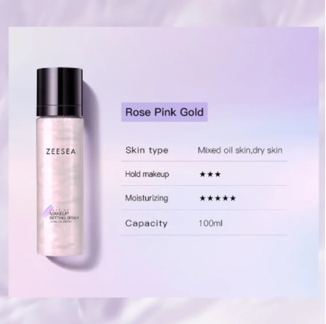 ZEESEA Milky Way Matte Makeup Setting Spray Moisturising Lotion Moisturising Oil Control Long Lasting Makeup Quick Setting