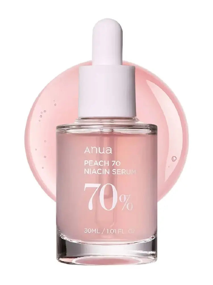 Anua Peach 70 nicotinamide essence, facial daily radiance essence, moisturizing glass effect, Korean skin care