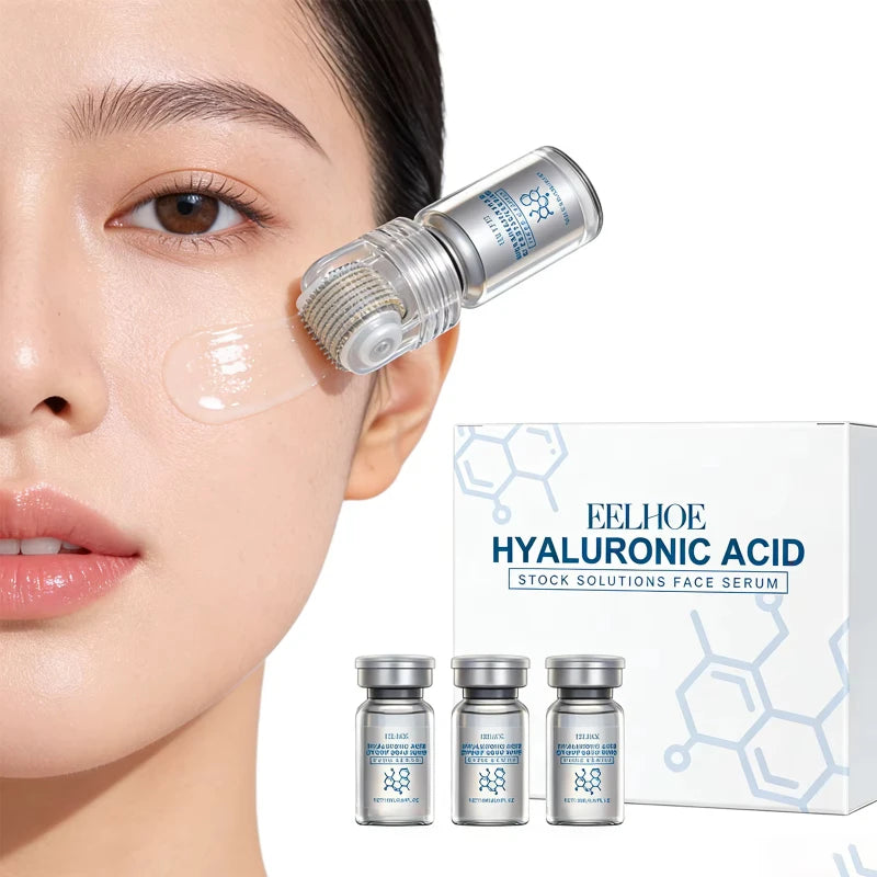 0.25mm Microneedle Serum Set Hyaluronic Acid Microneedle Roller For Deep Hydration Nourish Winter Skin Barrier Face Serum