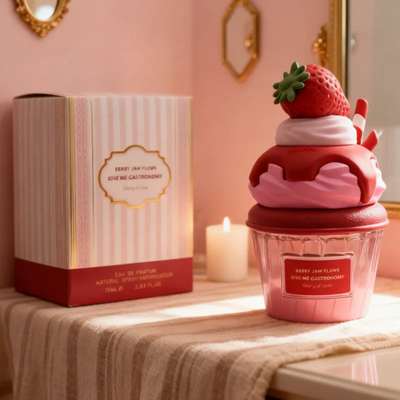 Arab Gourmet Ice Cream Perfume Creative Rich Cocoa Cream Strawberry Light Perfume Sweet Alluring Lasting Unisex Body Spray 75ml