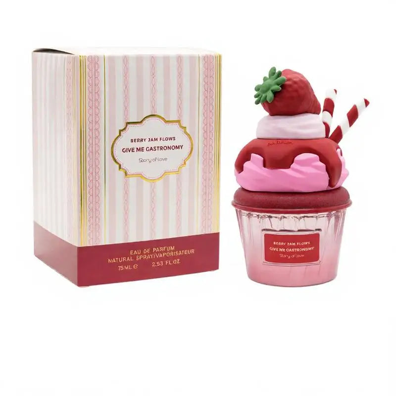 Arab Gourmet Ice Cream Perfume Creative Rich Cocoa Cream Strawberry Light Perfume Sweet Alluring Lasting Unisex Body Spray 75ml