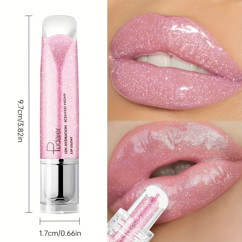 Waterproof Lip Gloss Pen Long Lasting High Shine Non Sticky Moisturising Lip Color Portable Glam Makeup
