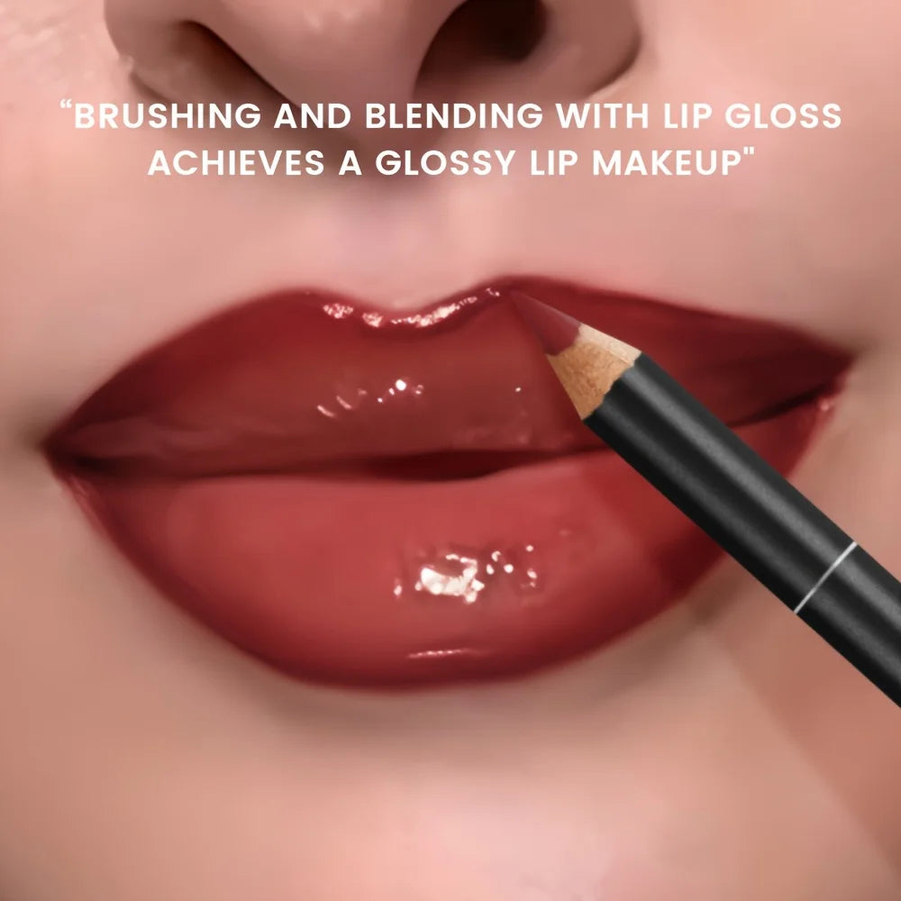 Lip Liner & Gloss Duo Set, 3D Precision Contour, High Shine Hydrating, Waterproof Sweatproof, No Smudge Longwear
