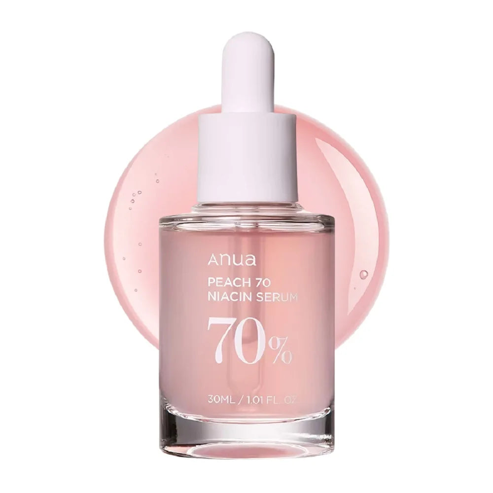 Anua Peach 70 nicotinamide essence, facial daily radiance essence, moisturizing glass effect, Korean skin care