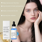 Copper Peptide Serum Anti Wrinkle Remover Antioxidant Tighten Skin Barrier Repair Deep Hydration Hyaluronic Acid Face Serum 30ml