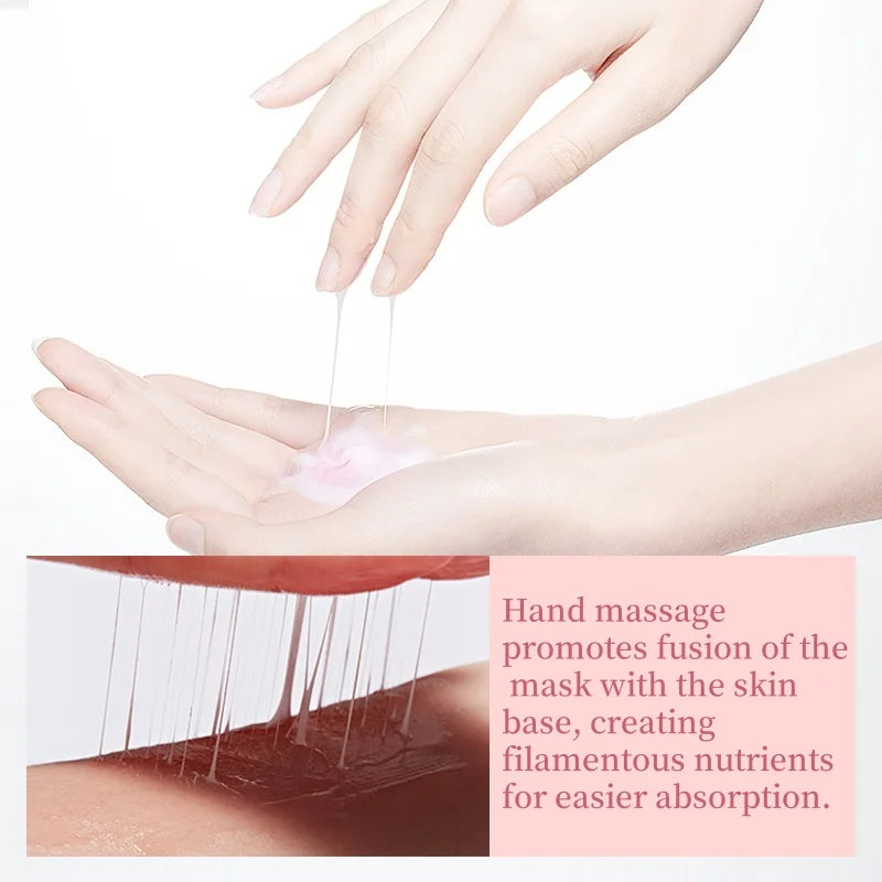 30 Pieces/Box, Peach Sleeping Mask, Contains Niacinamide, Stretchable Mask, Moisturizing and Non-Greasy, Nourishes and Moisturizes the Skin, Replenishes Moisture, Portable, Suitable for Home and Travel Use