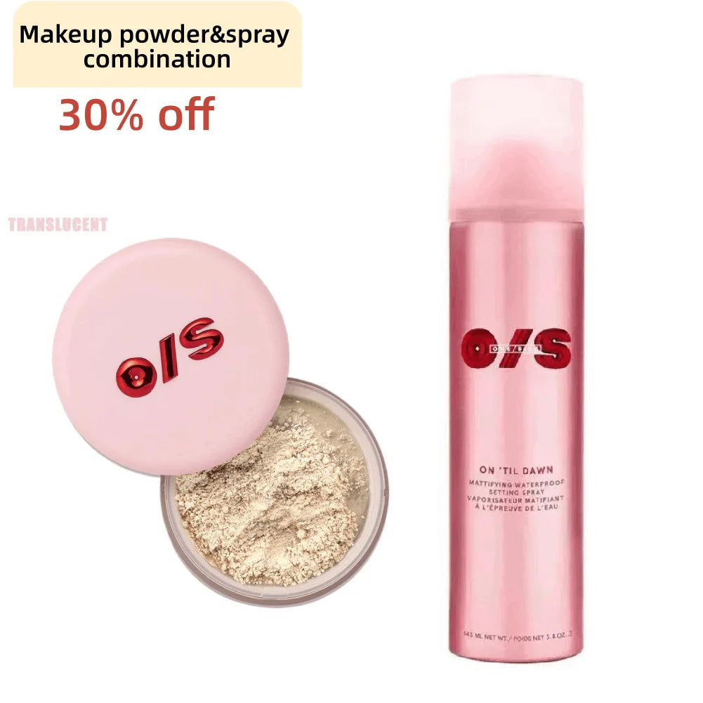 One Size 6 Color Setting Powder Matte Lasting Oil Control Hidden Honey Powder Pore Setting Powder&143ml Setting Powder Spray