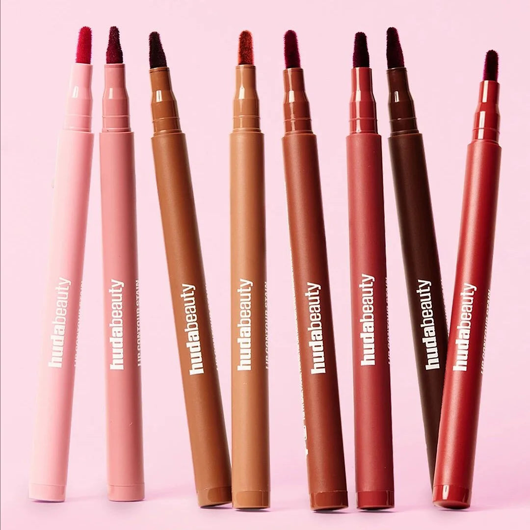 HUDA BEAUTY Brand Lip Contour Lip Stain Wear Easy Use Long Lasting Lips Tint Liner Hybrid Lipstick Gloss Matte Finish Makeup