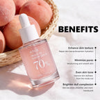 Anua Peach 70 nicotinamide essence, facial daily radiance essence, moisturizing glass effect, Korean skin care