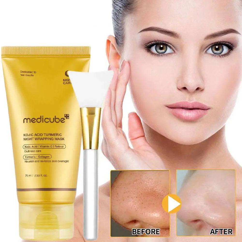 Turmeric Deep Collagen Peel Off Mask Anti Wrinkle Lifting Korean Skin Care Masks For Nighttime Care Skin Hydrating Boost Gentle