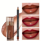 Lip Liner & Gloss Duo Set, 3D Precision Contour, High Shine Hydrating, Waterproof Sweatproof, No Smudge Longwear