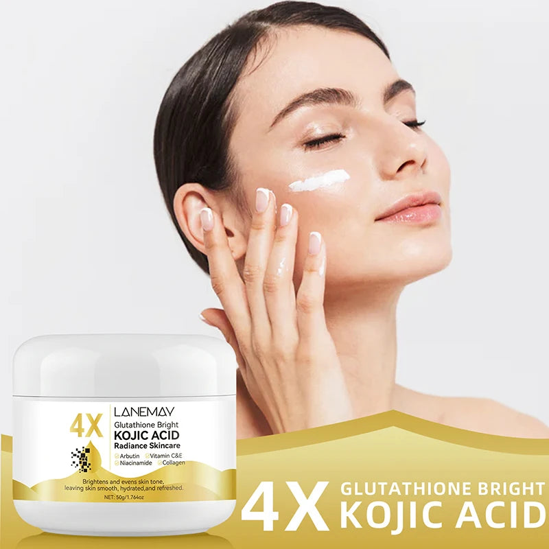 Glutathione Kojic Acid Body Lotion, Brightening Dark Corrector Even Skin Tone Moisturizing Cream Face Lotion Hydrating Daily Use