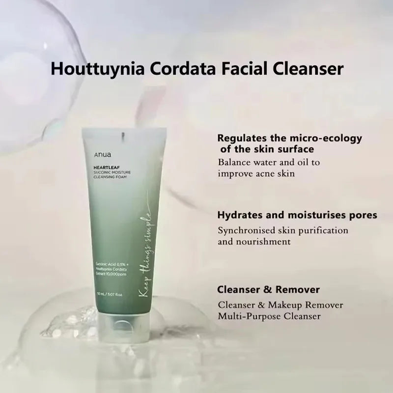 ANUA Heartleaf Pore Control Cleansing Oil Pore Care Blackhead Removal Makeup Daily Deep Facial Cleansing Oil Korean Skincare Set