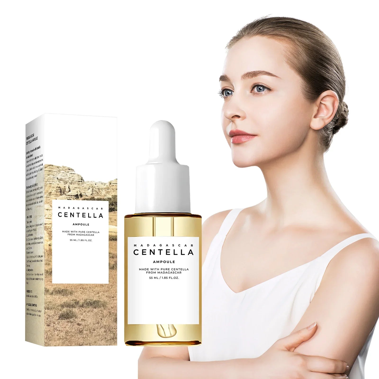 55ml Centella Asiatica Serum - Intense Hydrating, Acne Reduction, Skin Soothing & Brightening for Sensitive, Dull, Dry Skin