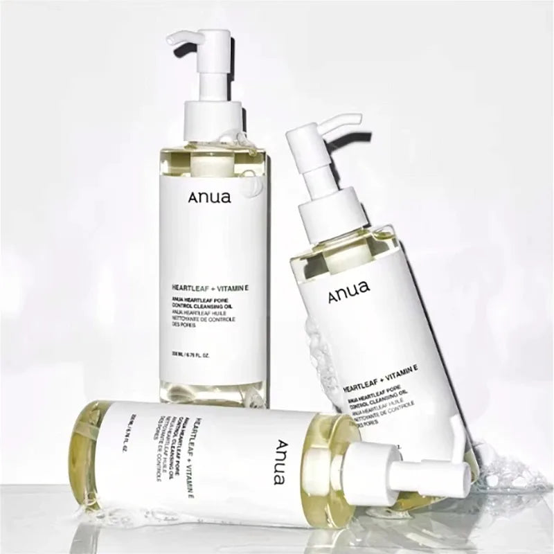 ANUA Heartleaf Pore Control Cleansing Oil Pore Care Blackhead Removal Makeup Daily Deep Facial Cleansing Oil Korean Skincare Set