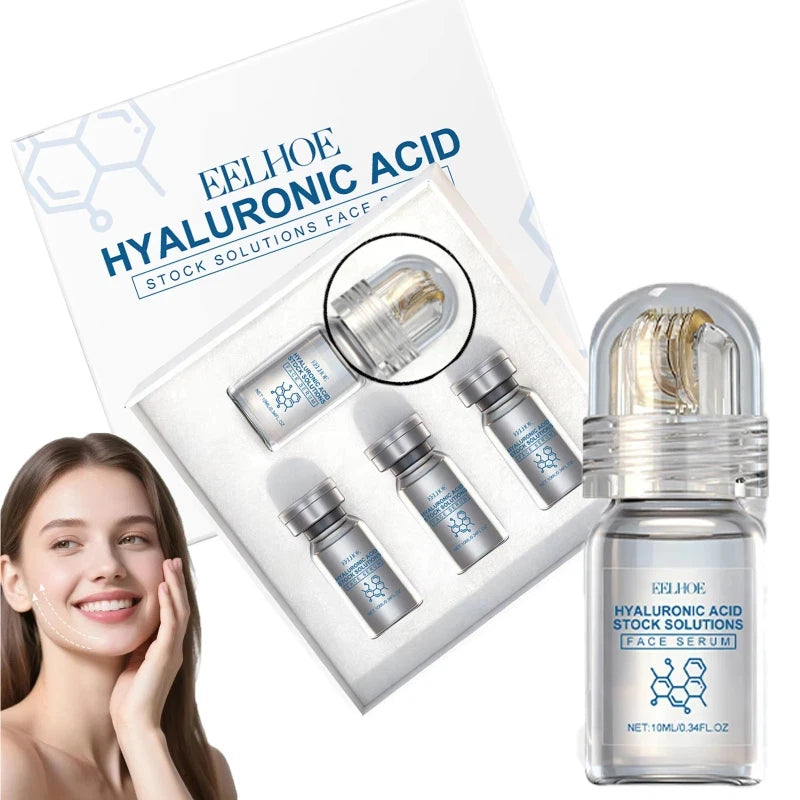 0.25mm Microneedle Serum Set Hyaluronic Acid Microneedle Roller For Deep Hydration Nourish Winter Skin Barrier Face Serum