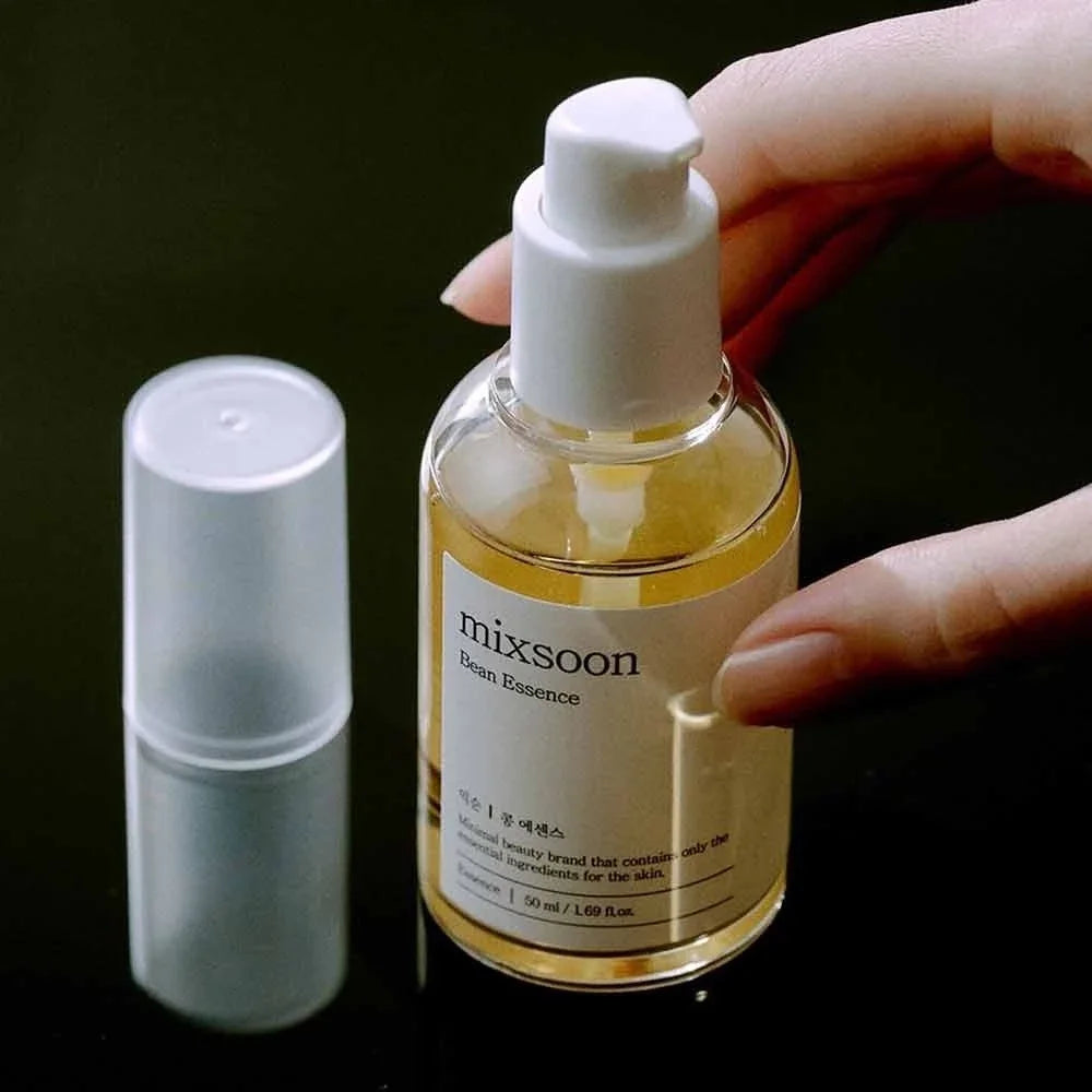 Korean Skin Care Mixsoon Glow Bean Essence,Hydrating Exfoliating Hyaluronic Acid Serum Facial Moisturizing Barrier Serum 50ml