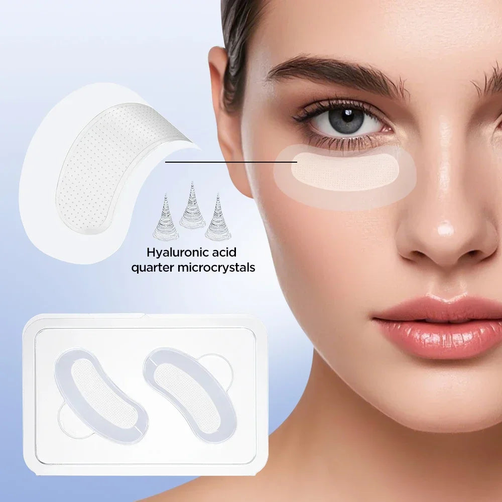 Eyes Care Tools Hyaluronic Acid Microneedle Eye Patches Mask for Anti Wrinkle Aging Dark Circle Moisturizing Under Eye Gel Pad