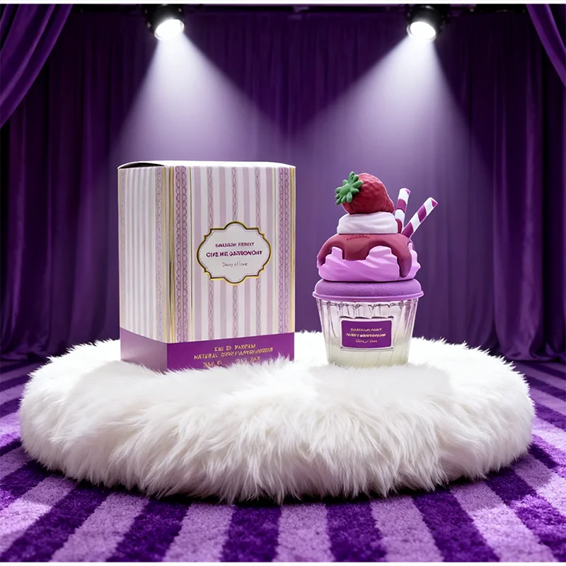 Arab Gourmet Ice Cream Perfume Creative Rich Cocoa Cream Strawberry Light Perfume Sweet Alluring Lasting Unisex Body Spray 75ml