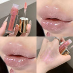 SHAQINUO Glittering Mirror Lip Glaze Set, Watery Shimmering Light Lip Gloss Makeup 6 Color, Hydrating Moisturizing, Long Lasting